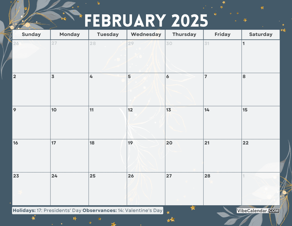 Printable February Calendar 2025